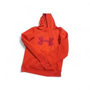 Under Armour Bright Orange Hoodie with Pink Logo